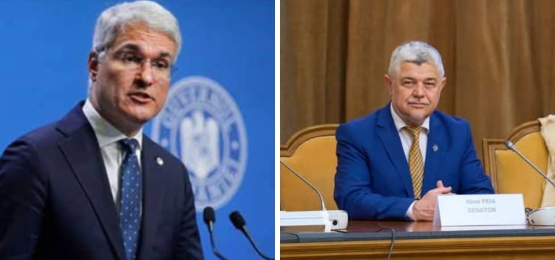 Ministrul Investițiilor și Proiectelor Europene Dragoș Pîslaru și senatorul Ninel Peia în contextul moțiunii simple depuse în Senatul României