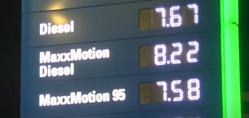 pretul motorinei afisat la pompa in Romania