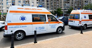 Ambulanțe în intervenție în România, pe fondul crizei de personal din serviciile de urgență
