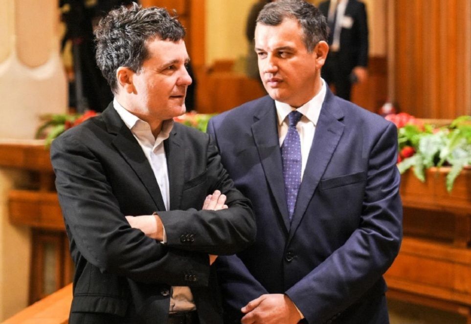 Nicușor Dan și Eugen Tomac după desemnarea pentru funcția de premier